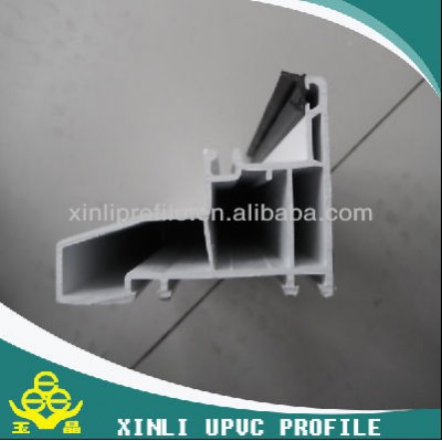 with gasket white color fixed window rigid PVC profile